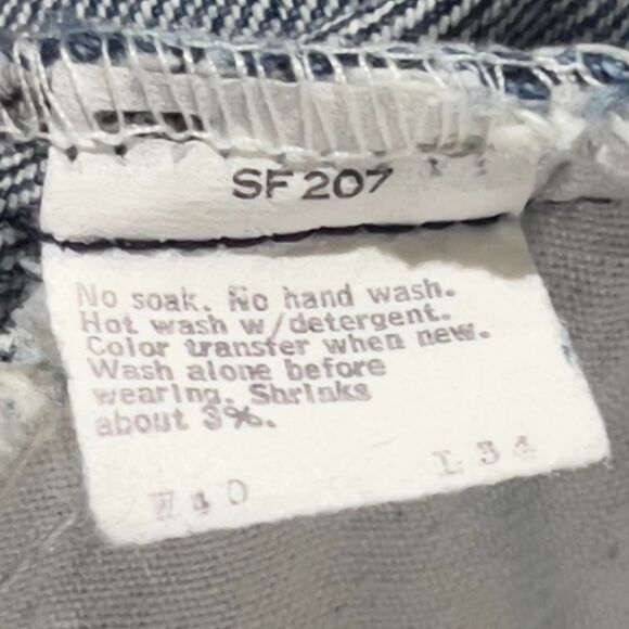 Vintage 70s/80s Levi's Orange Tab Blue Flare Jeans - Men's Size 40 x 34 - Picture 5 of 12